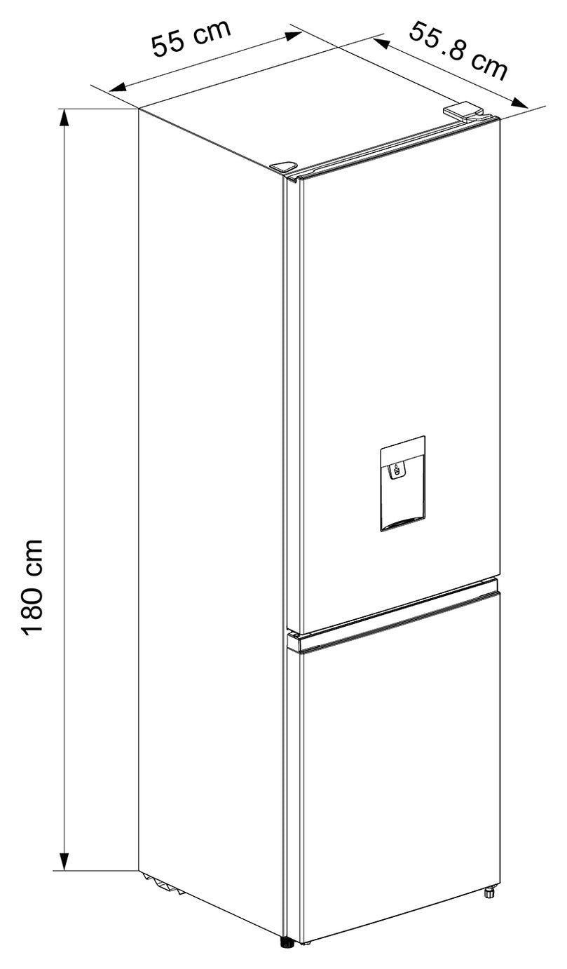 Bush ME55180FFWTDS Freestanding Fridge Freezer - Silver