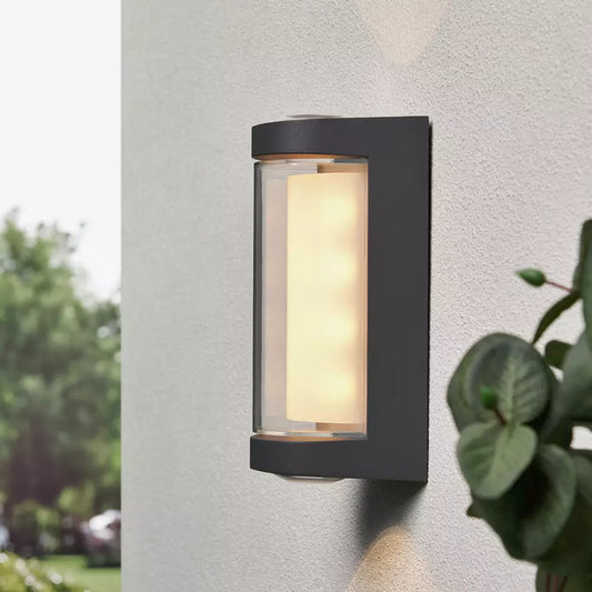 Zink CURV IP54 Anthracite LED Outdoor Wall Light