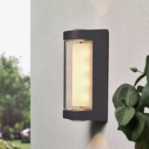 Zink CURV IP54 Anthracite LED Outdoor Wall Light