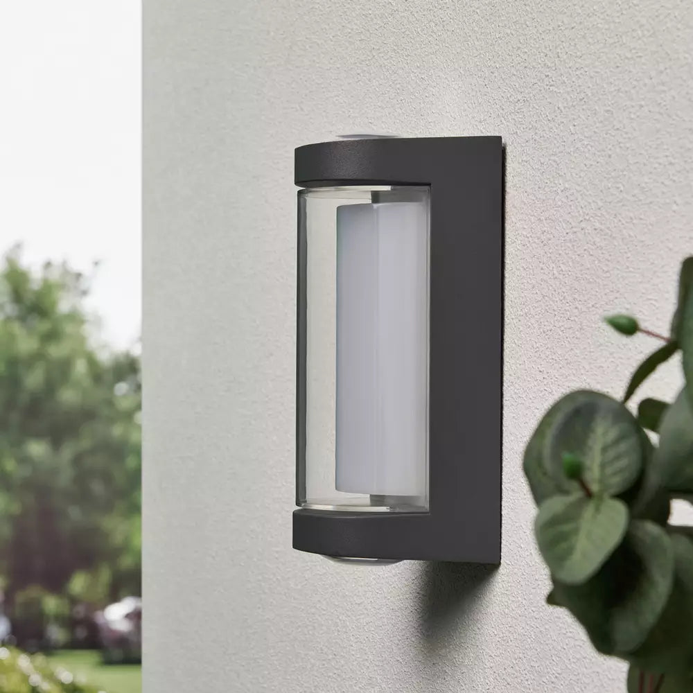 Zink CURV IP54 Anthracite LED Outdoor Wall Light