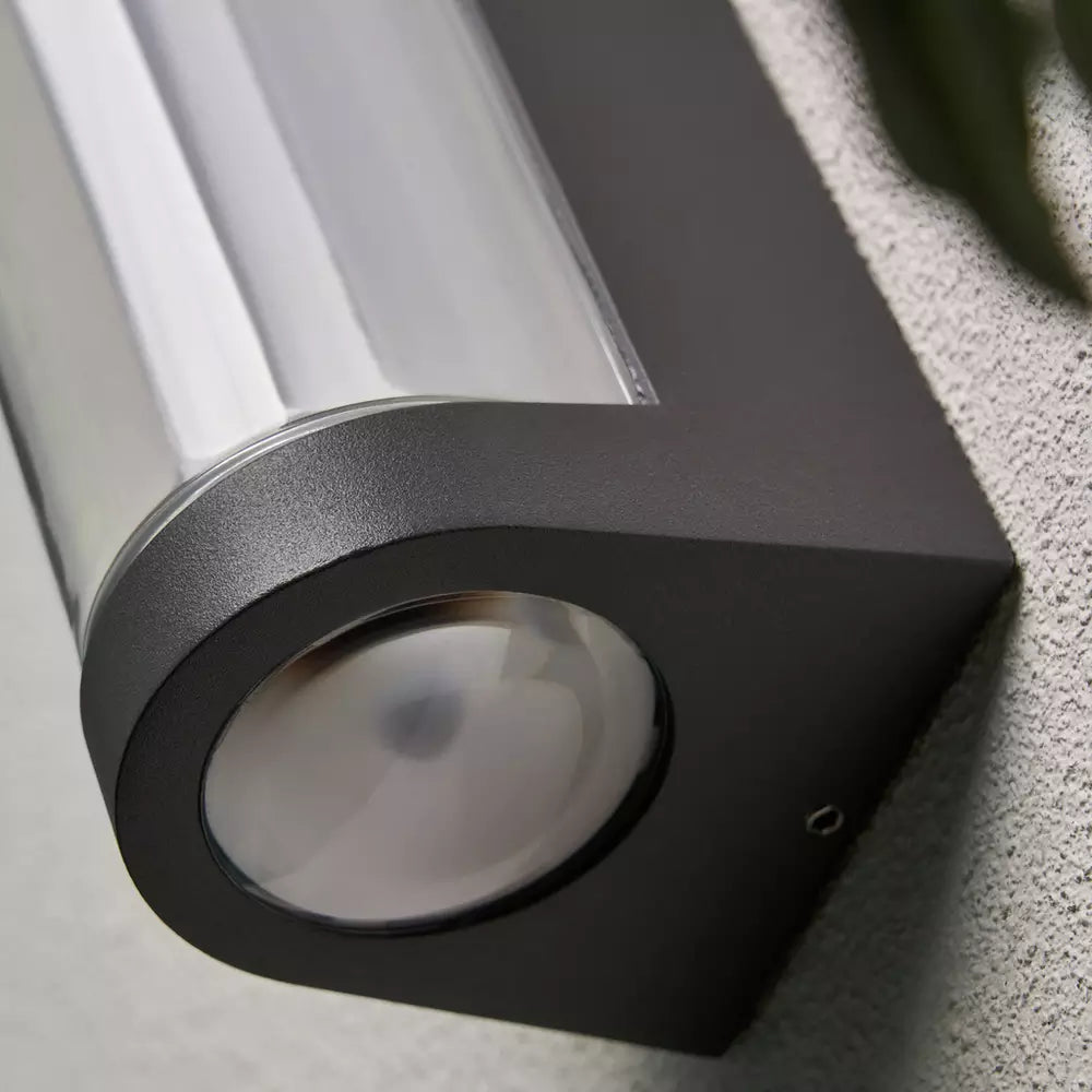 Zink CURV IP54 Anthracite LED Outdoor Wall Light