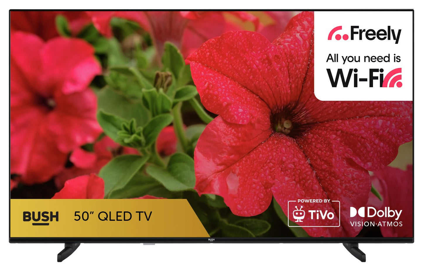Bush 50 50QT24SB Inch Smart 4K UHD HDR QLED TiVo Freely TV
