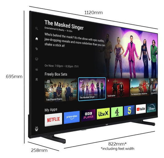 Bush 50 50QT24SB Inch Smart 4K UHD HDR QLED TiVo Freely TV