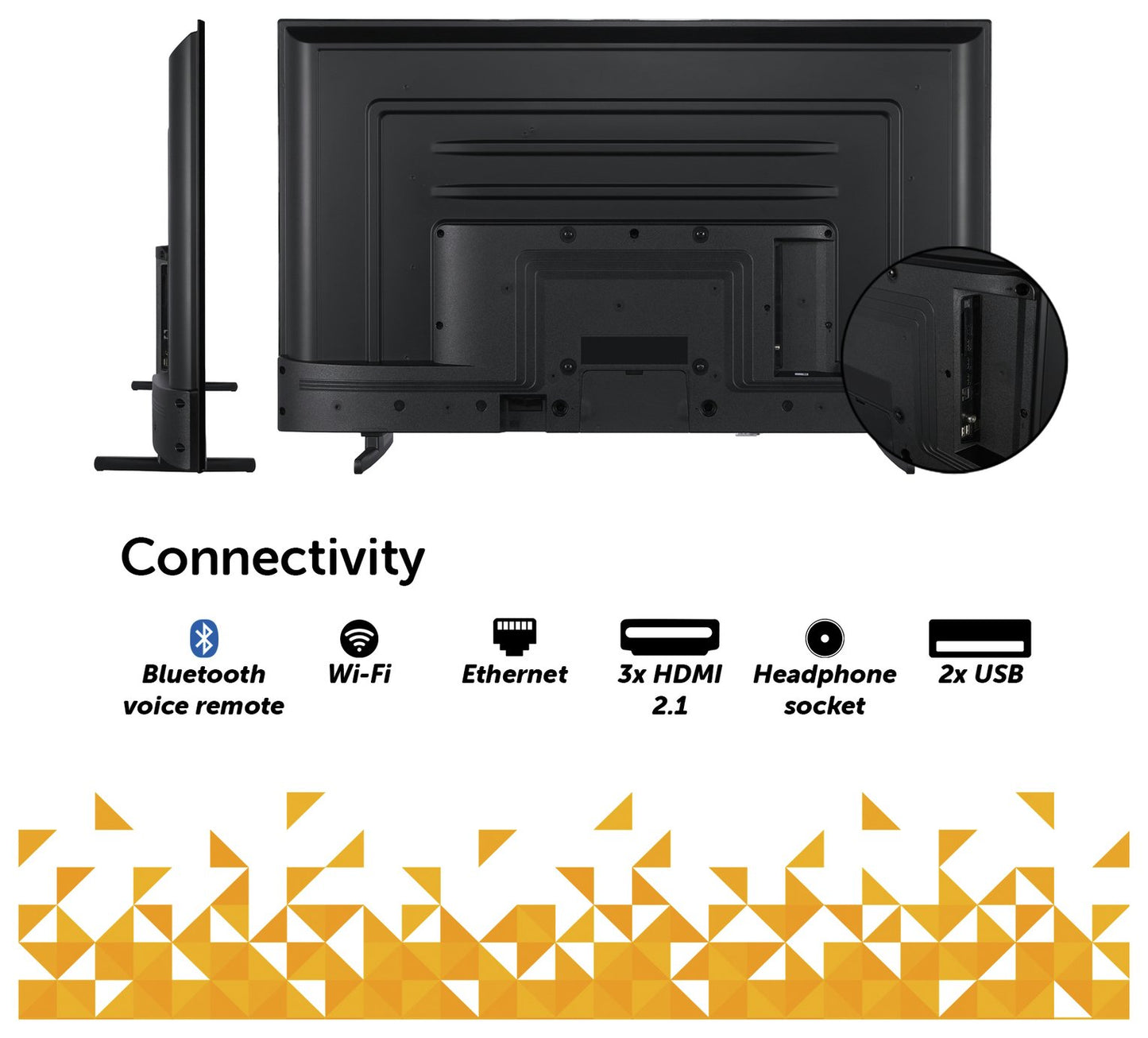 Bush 50 50QT24SB Inch Smart 4K UHD HDR QLED TiVo Freely TV