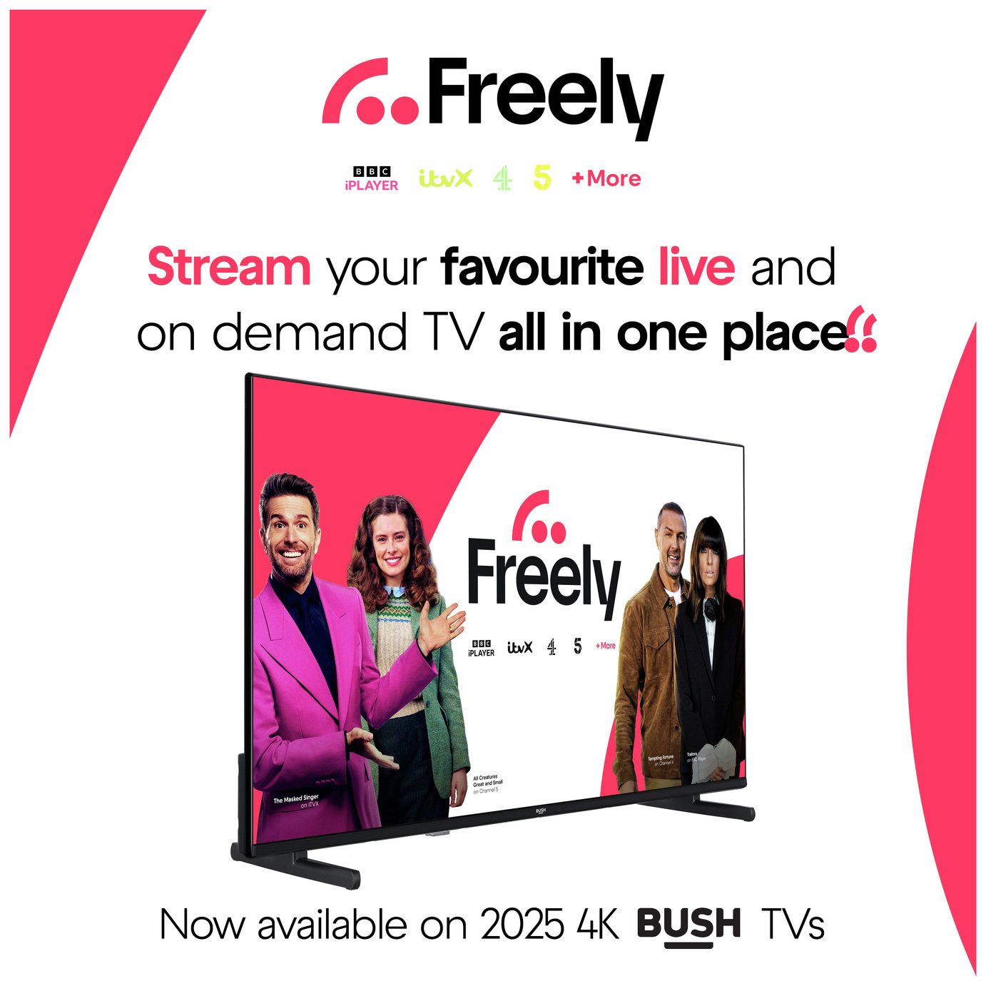 Bush 50 50QT24SB Inch Smart 4K UHD HDR QLED TiVo Freely TV