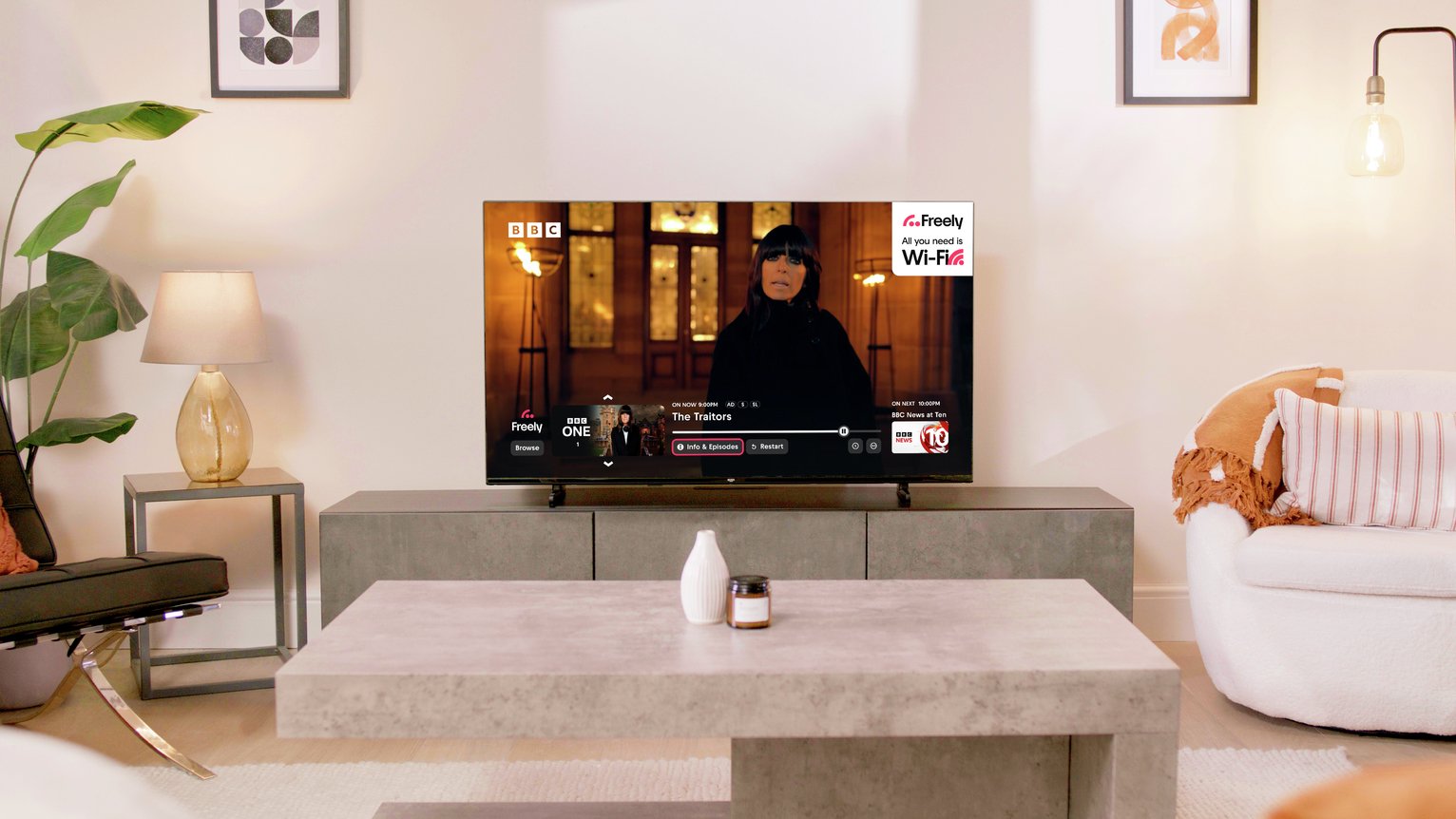 Bush 50 50QT24SB Inch Smart 4K UHD HDR QLED TiVo Freely TV