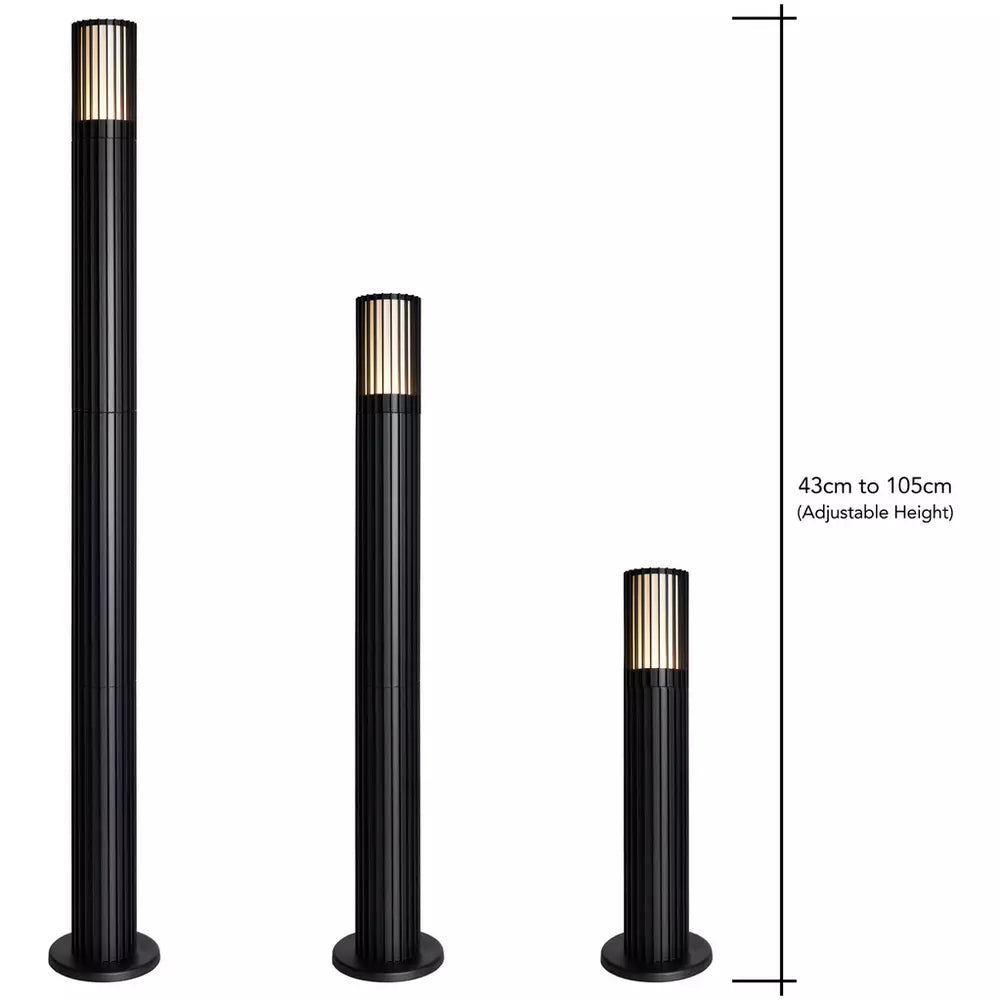 Zink IVY IP44 Black Adjustable Outdoor Post Light