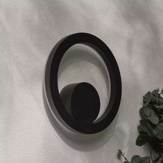 Zink IPSE IP65 Black LED Outdoor Round Wall Up & Down Light