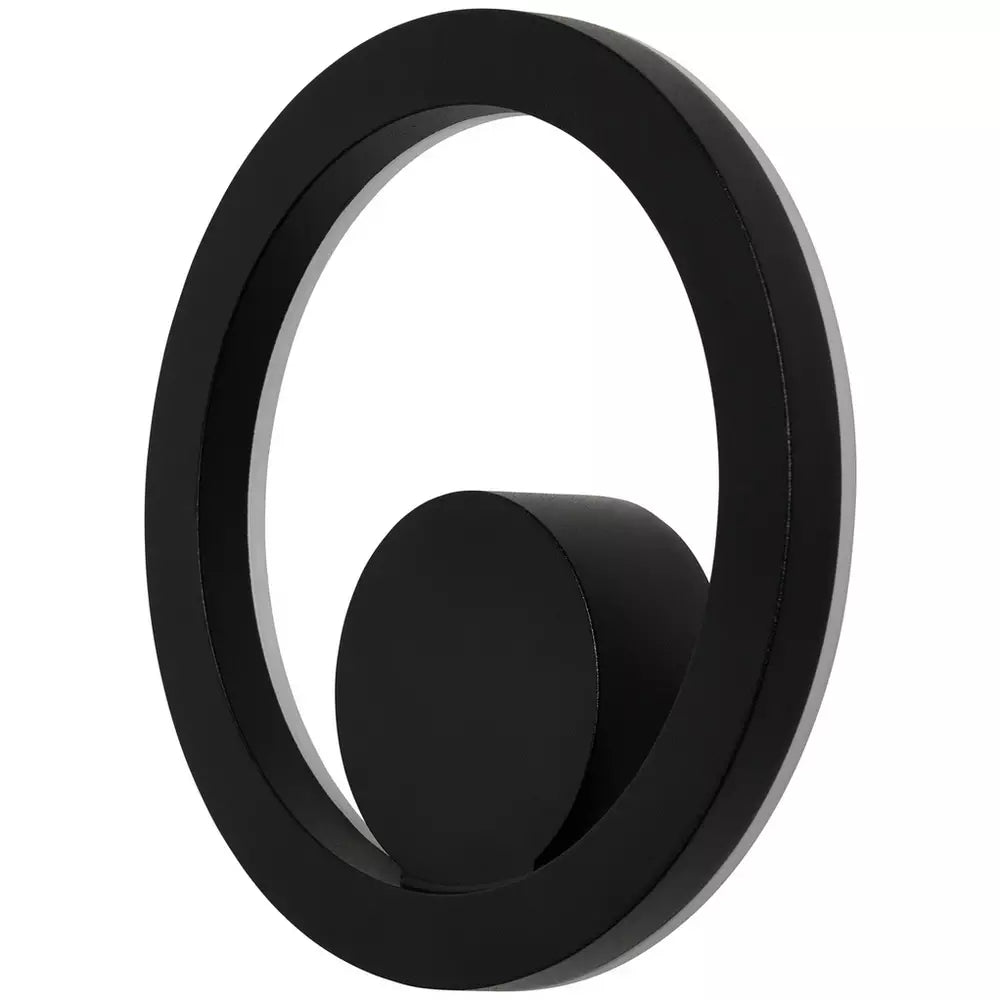 Zink IPSE IP65 Black LED Outdoor Round Wall Up & Down Light