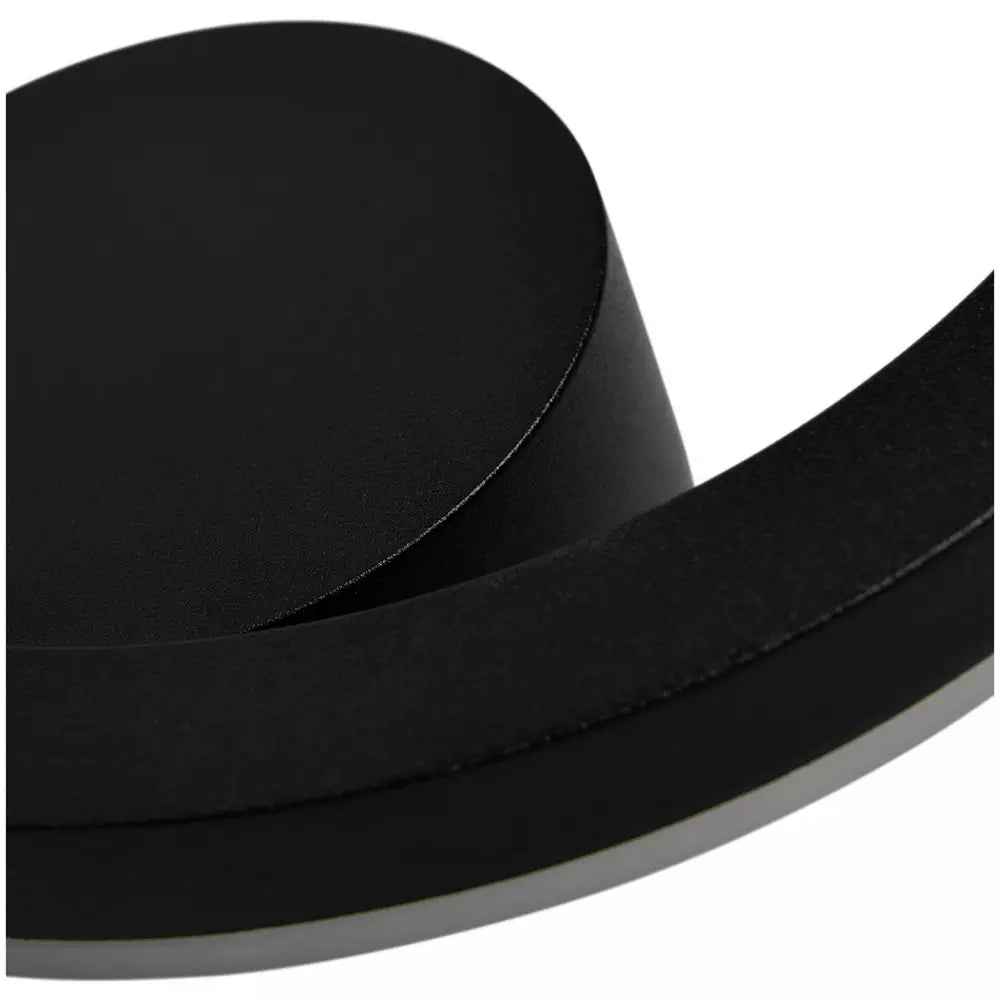 Zink IPSE IP65 Black LED Outdoor Round Wall Up & Down Light