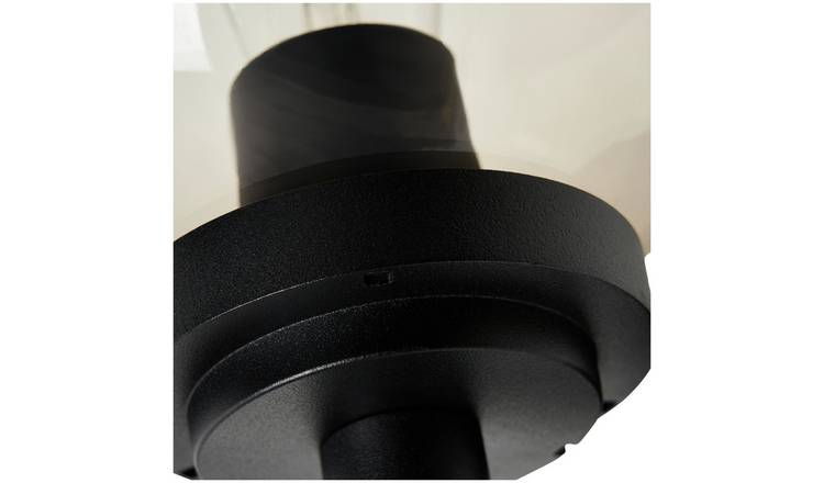 Zink SFIR IP44 Black Outdoor Globe Wall Light