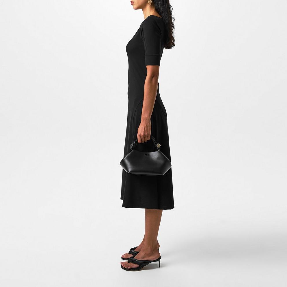 Women's Boat-neck Jersey Midi Dress