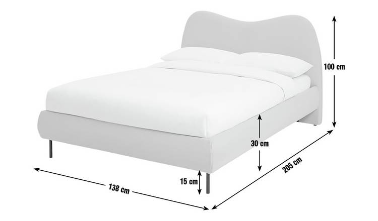 Habitat Orton Small Double Fabric Bed Frame - Natural