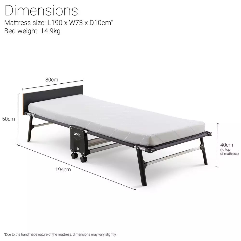 Jay-Be Rollaway Folding Bed with e-Fibre Mattress - Single