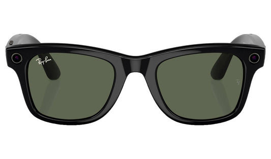 Ray-Ban Meta Wayfarer L - Shiny Black, G15 Green