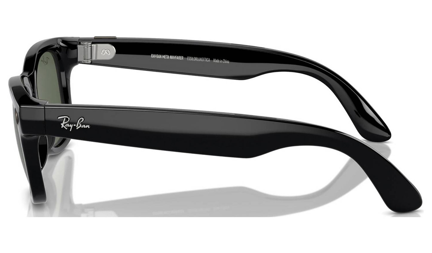 Ray-Ban Meta Wayfarer L - Shiny Black, G15 Green