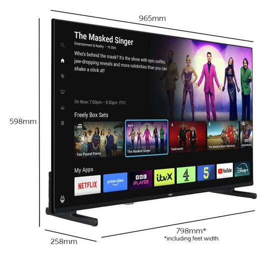 Bush 43 Inch 43UT24SB 4K UHD HDR LED TiVo Freely TV