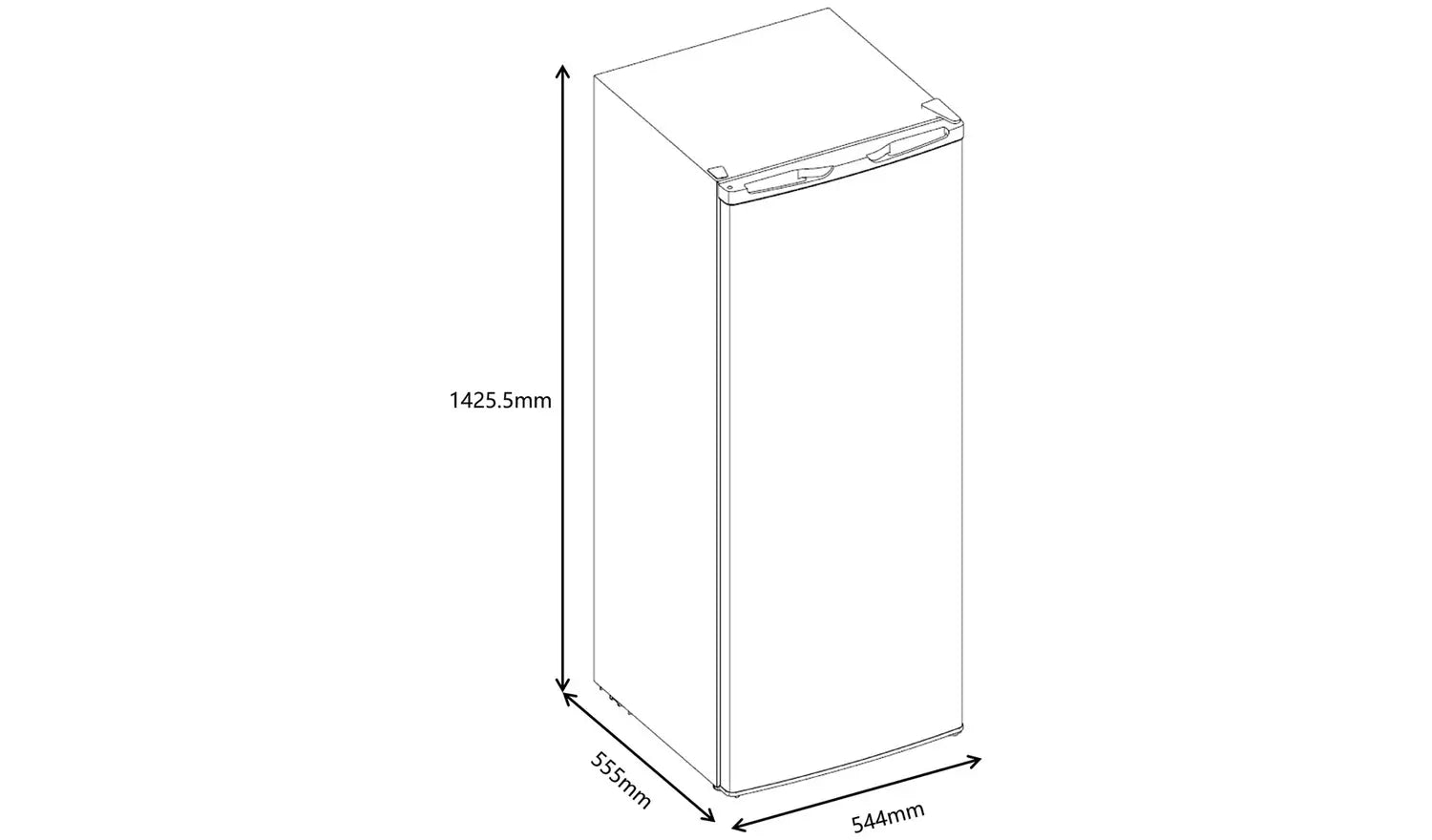 Bush DL1-29N Tall Larder Fridge - White