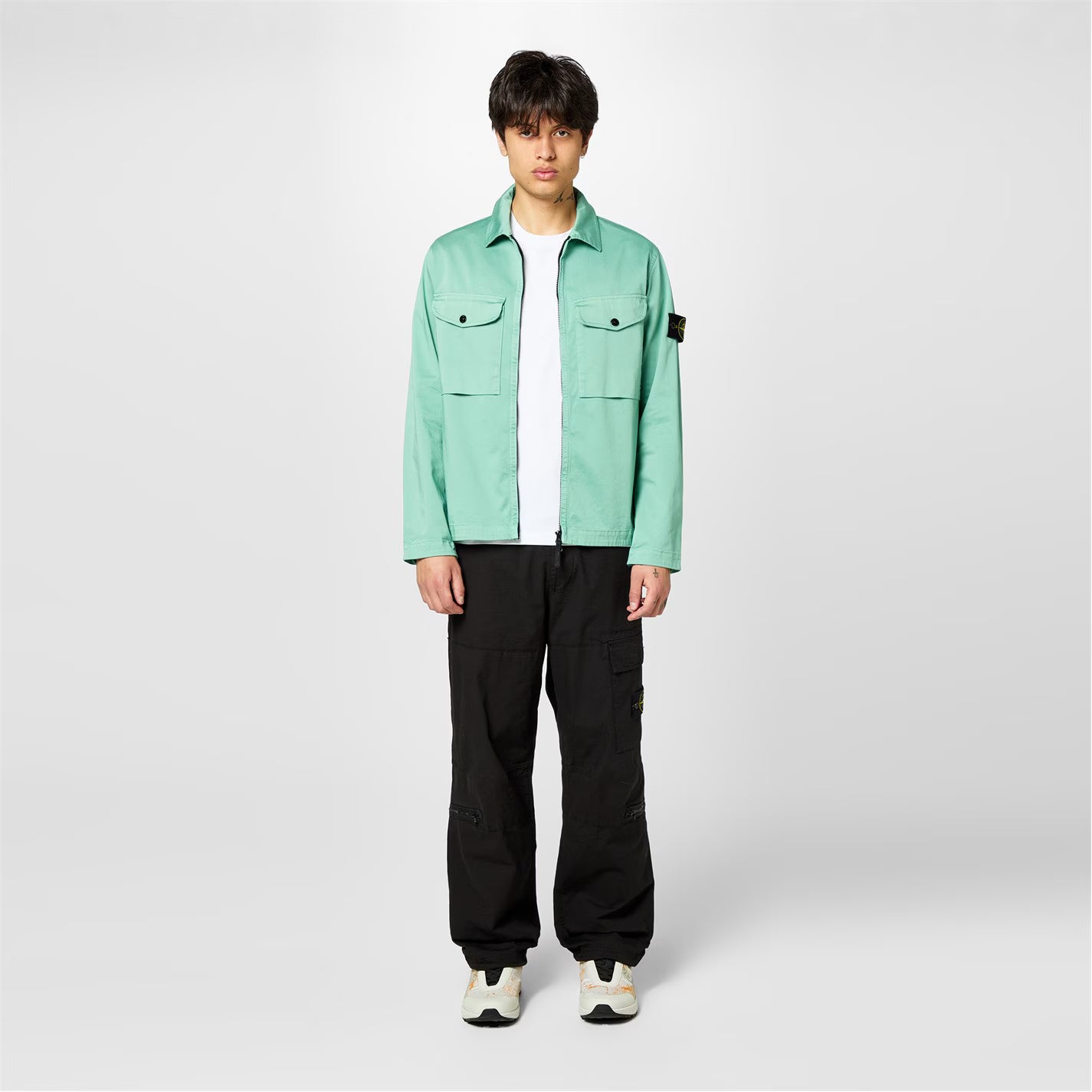 STONE ISLAND Men's Cotton Compass Logo Patch T-Shirt