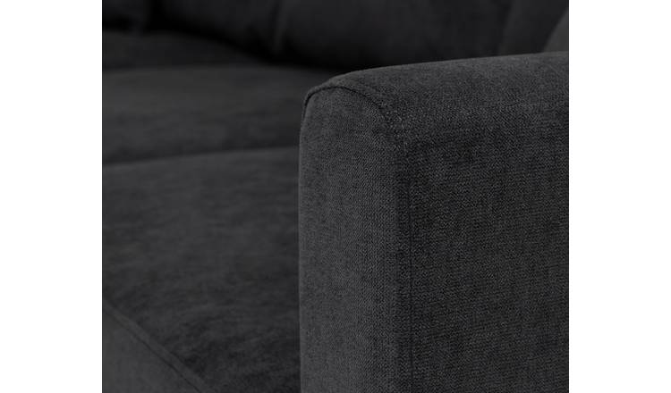Habitat Reagan LH Storage Corner Chaise Sofa Bed - Charcoal