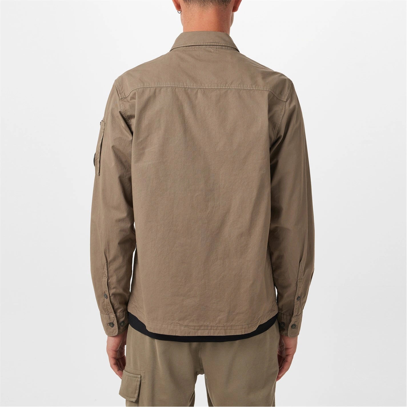 Men's Gabardine Lens Cotton Long Sleeve Overshirt