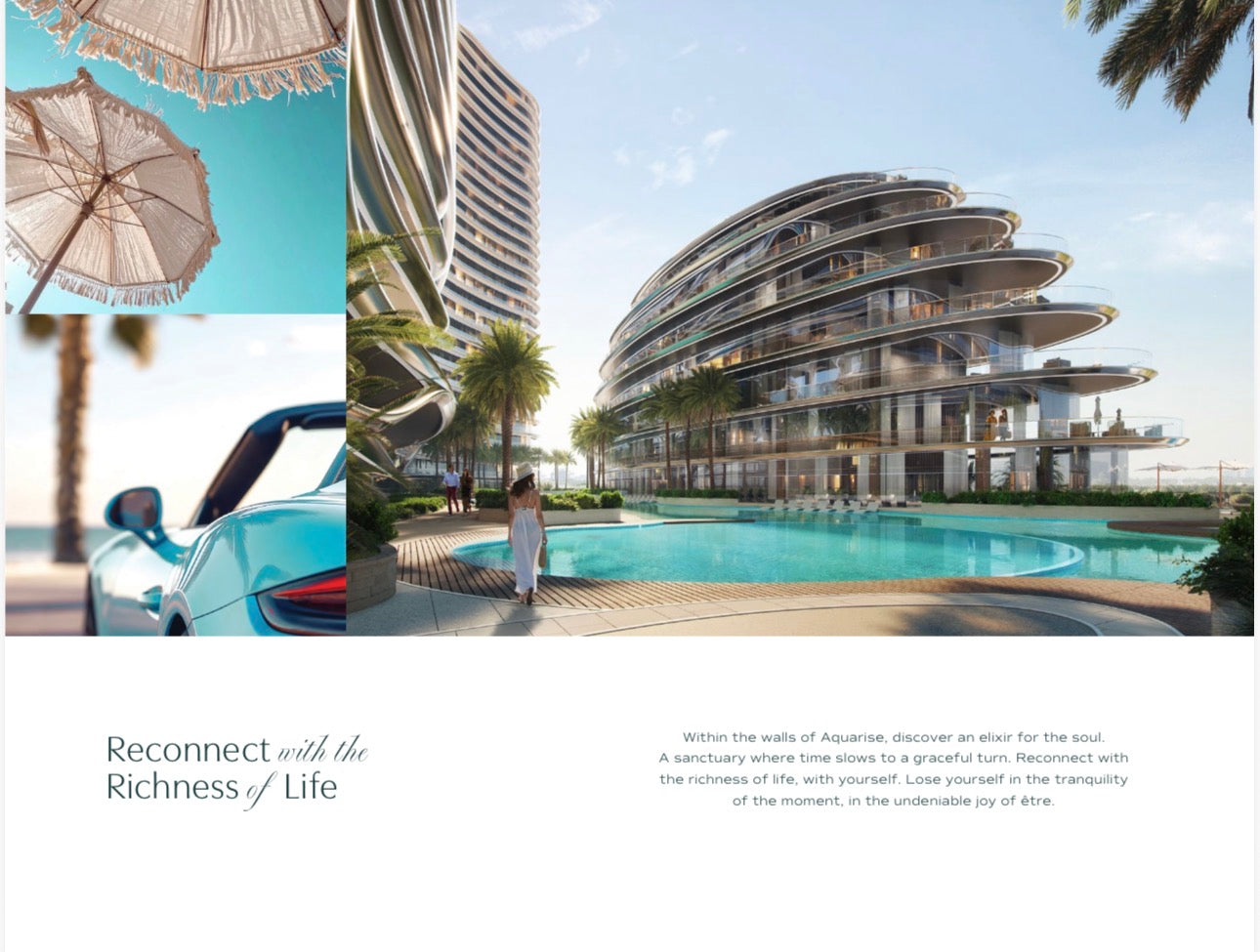 Aquarise — Studio 1 2 3 4 Bedroom Ultra Luxury Residences — Retail Units — Residential Lifestyle Masterpiece — Dubai UAE