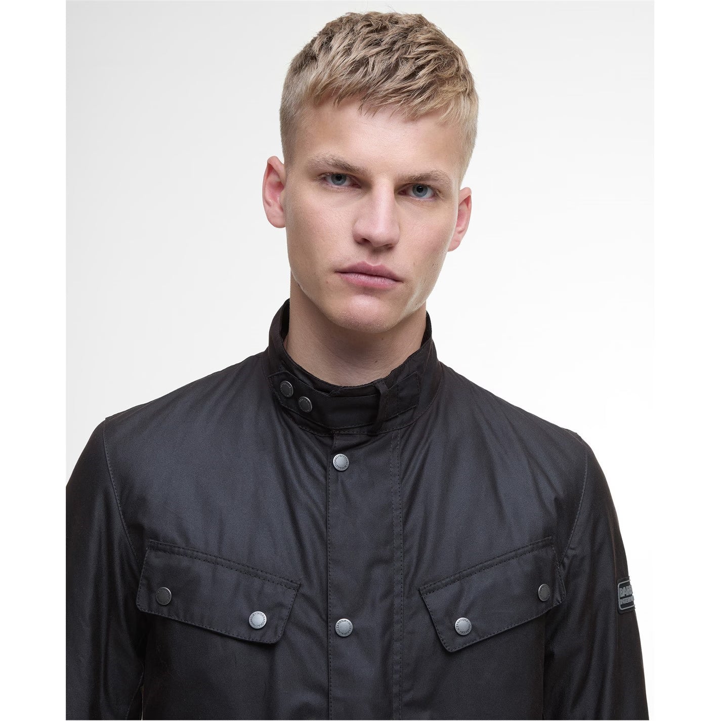 Barbour International Men's Duke Water Resistant Windproof Cotton Long Sleeve Wax Jacket