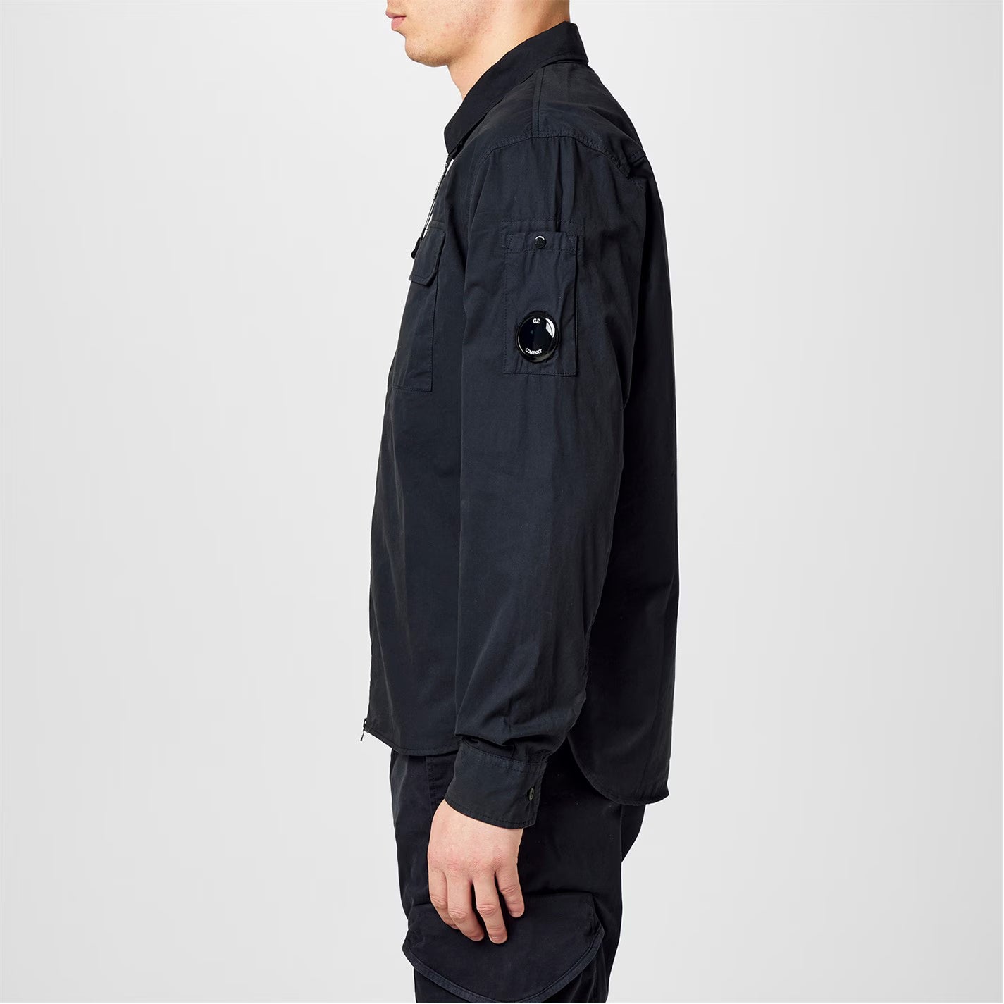 Men's Gabardine Lens Cotton Long Sleeve Overshirt