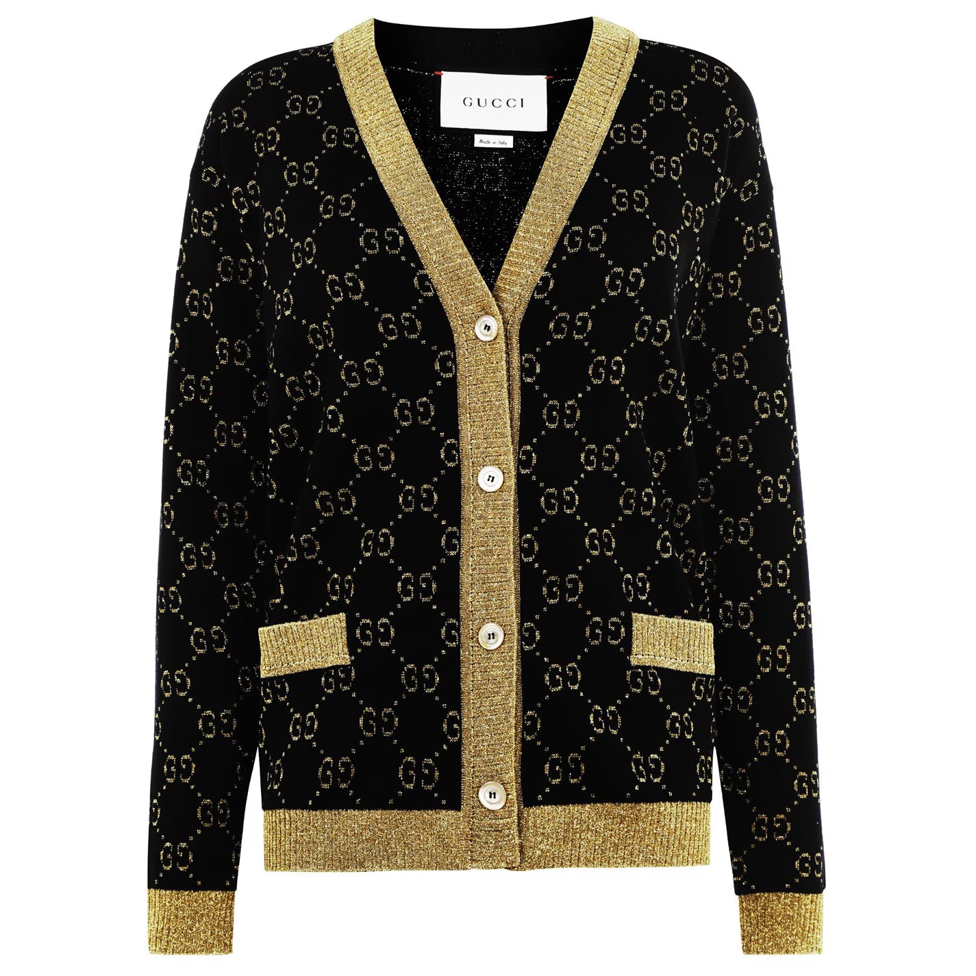 Women's GG Cotton Lamé Cardigan