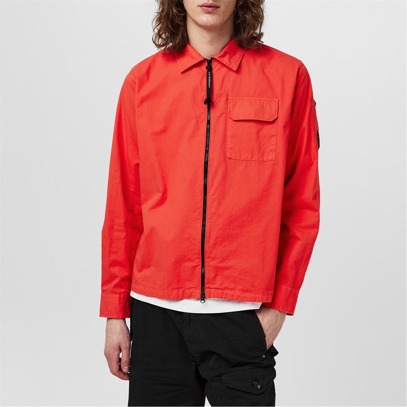 Men's Gabardine Lens Cotton Long Sleeve Overshirt