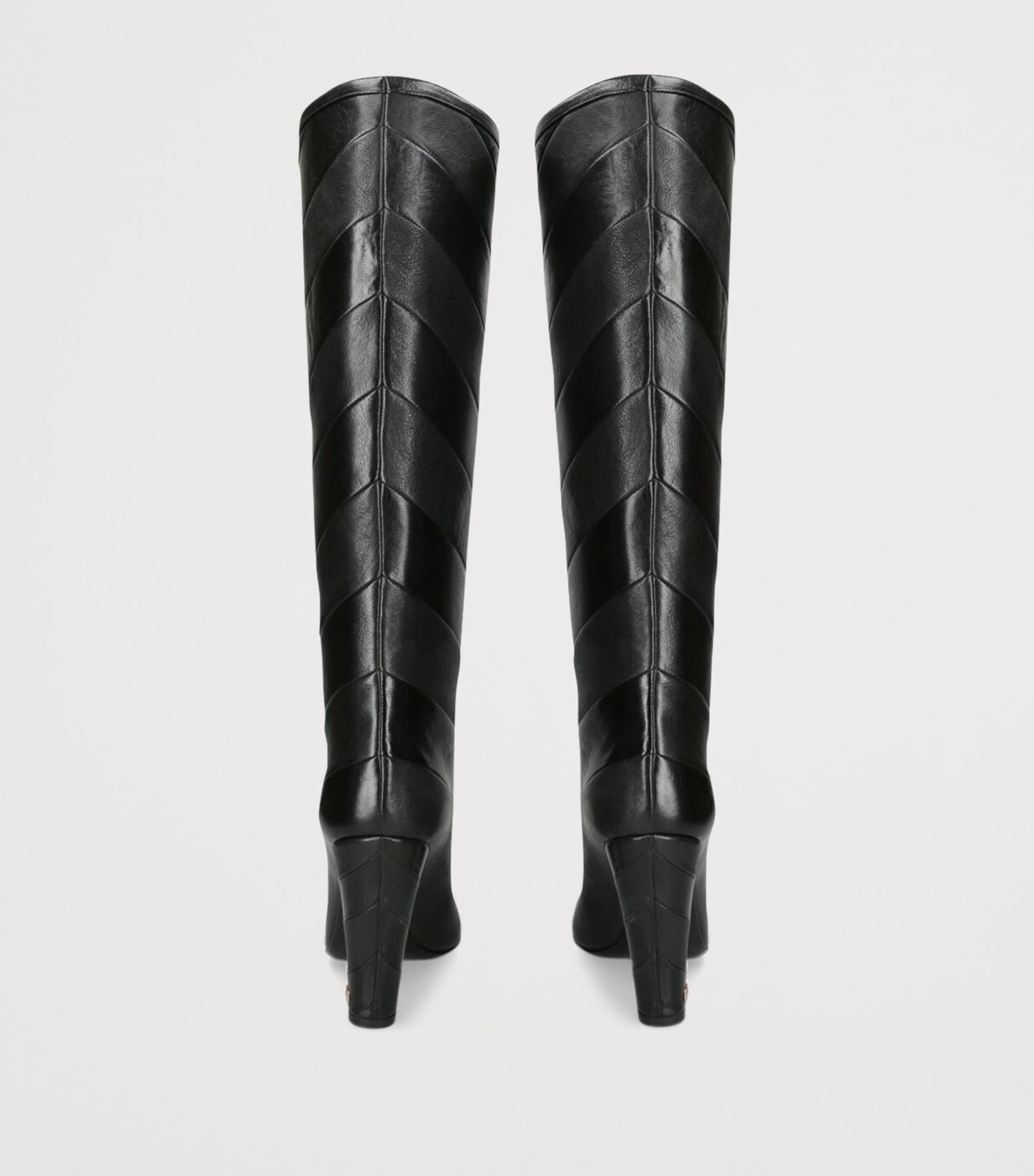 Leather Patchwork Knee-High Boots 100
