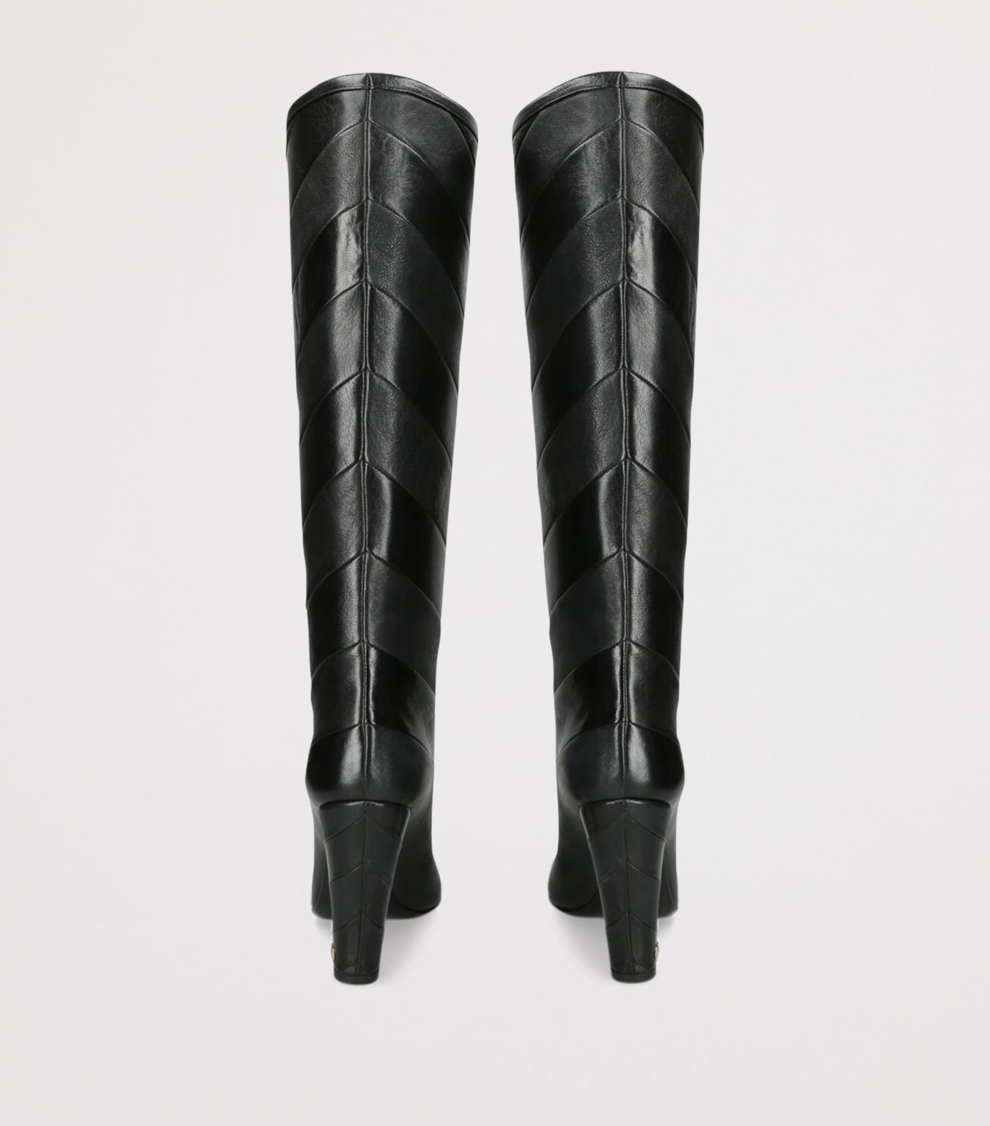 Leather Patchwork Knee-High Boots 100