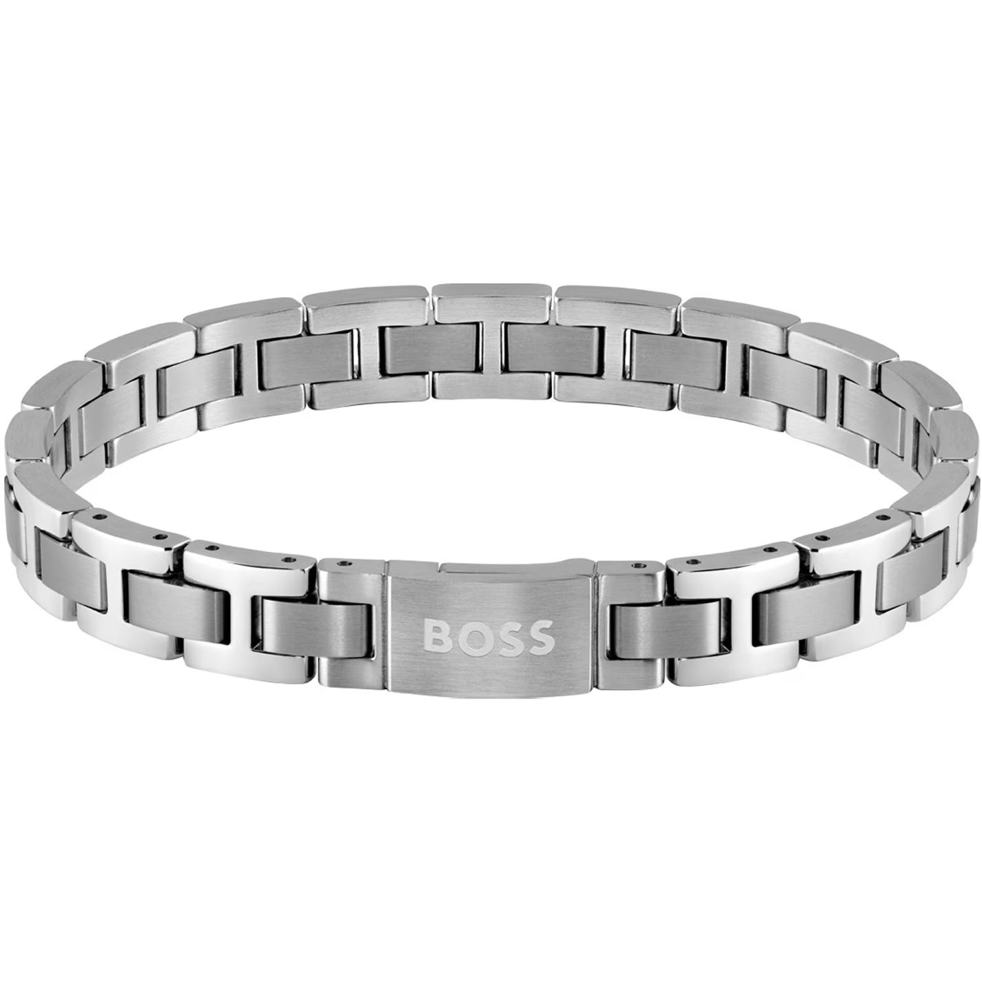 Men's Metal Link Bracelet with Magnetic Closure