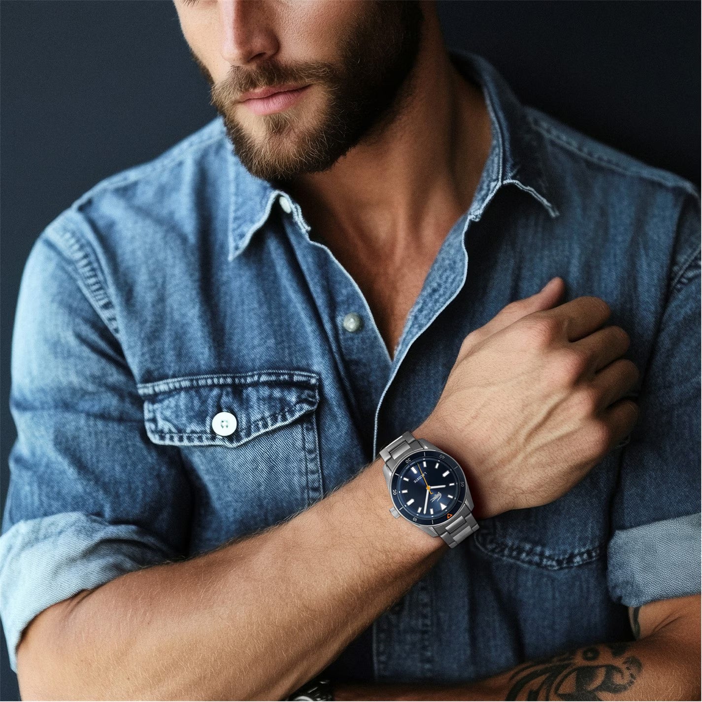 Lacoste Watches Mens Boston 39mm 3 Hands Watch