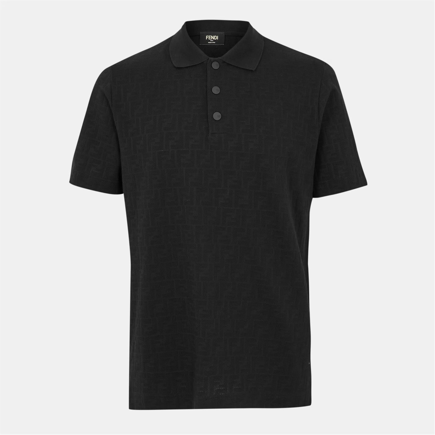 Mens Monogram FF Short Sleeve Polo