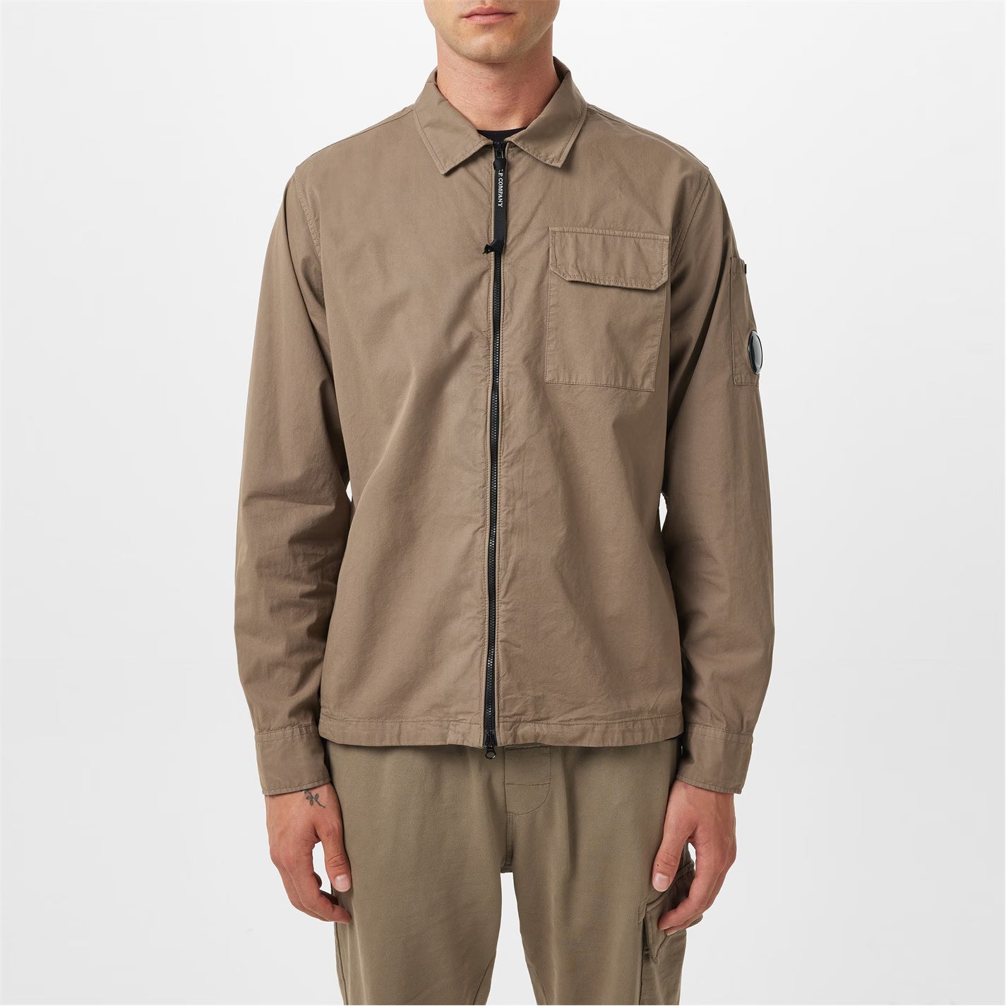Men's Gabardine Lens Cotton Long Sleeve Overshirt