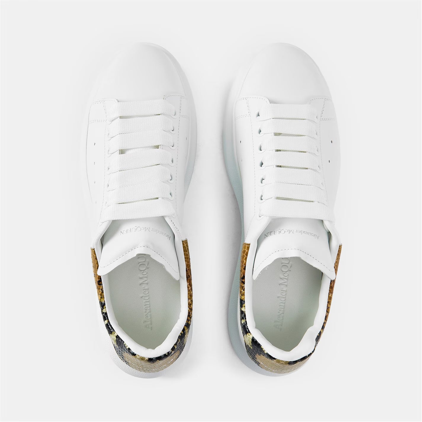 Women's Logo Print Leather Oversized Trainers