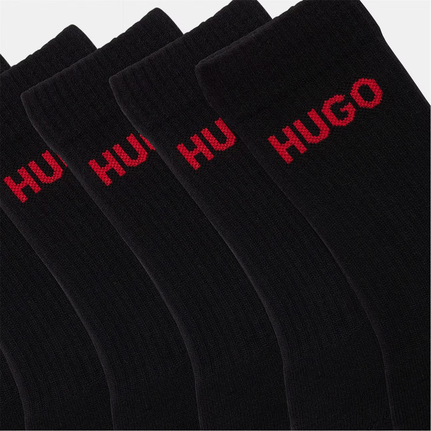 Men's Ribbed Logo 6-Pack Crew Socks