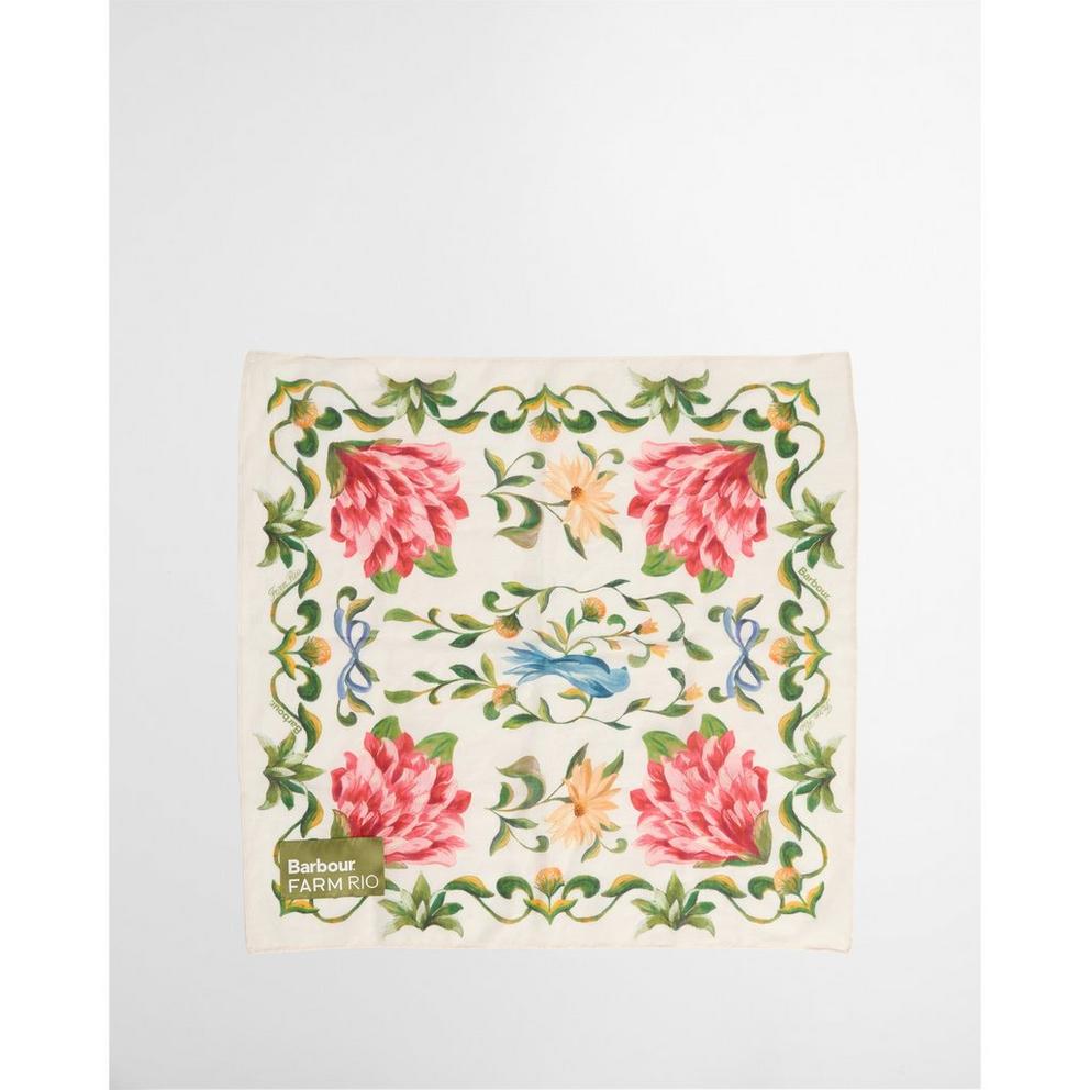 Barbour x Farm Rio Women's Silk Scarf