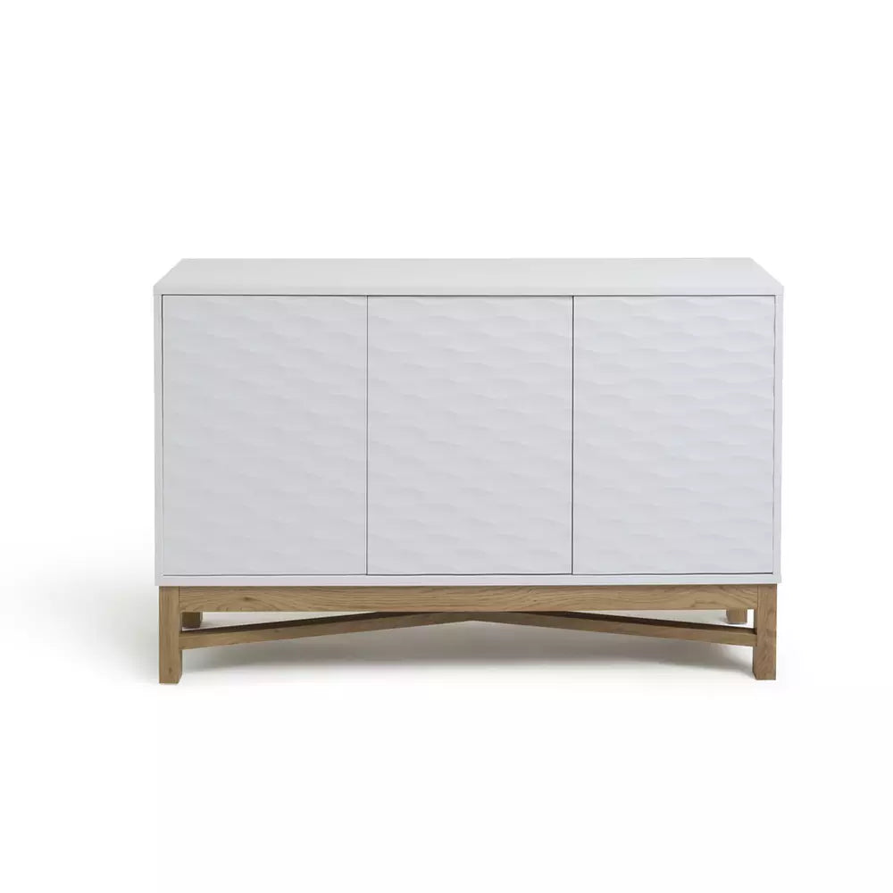 Habitat Zander Textured Large Sideboard - White