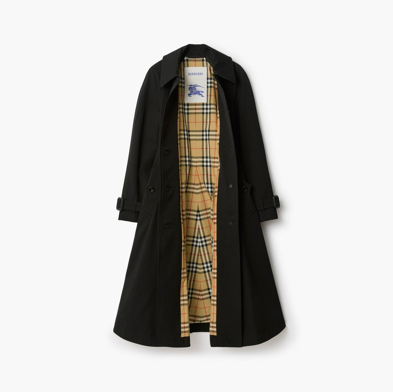 Long Gabardine Ellingham Fit-and-flare Car Coat