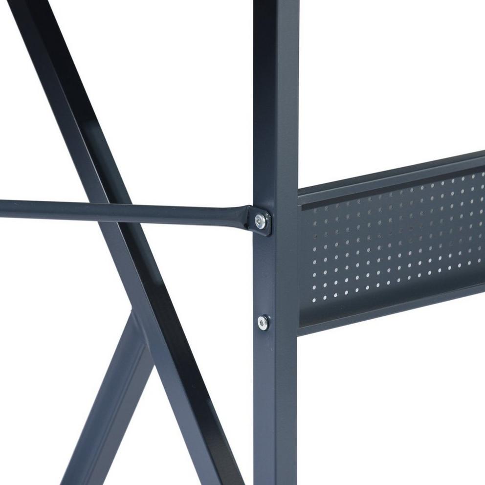 FurnitureR ALISSON Black L-shaped Desk