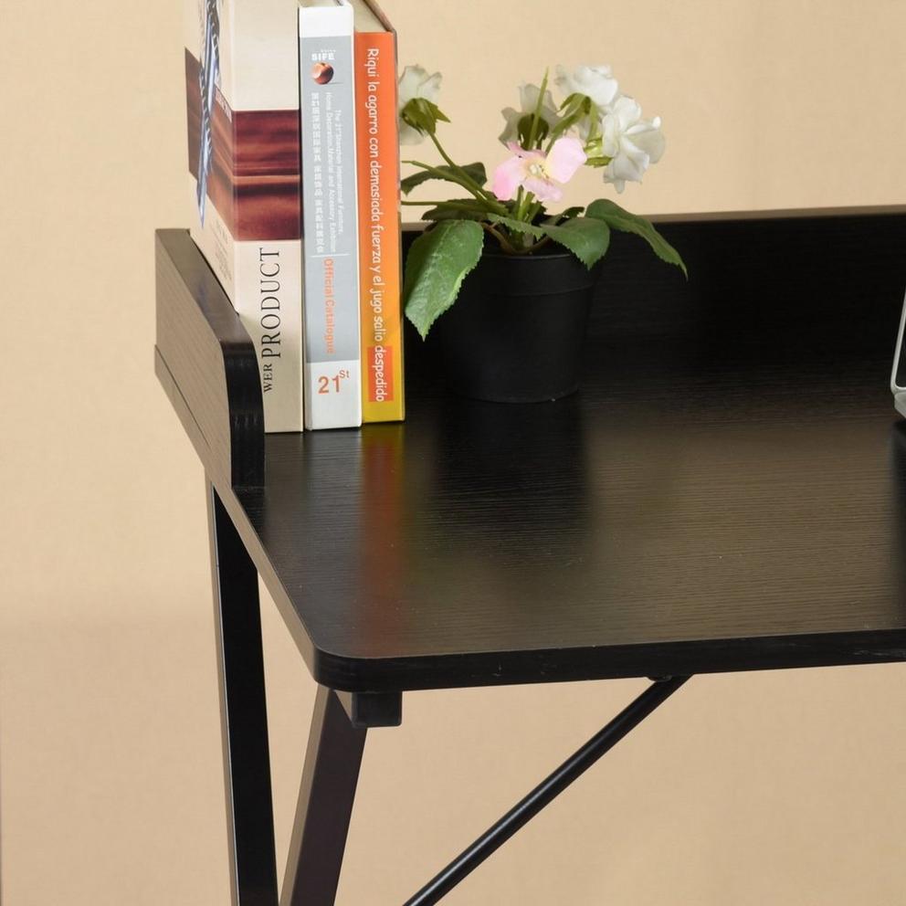 FurnitureR AVA Black and Wooden 120cm Desk