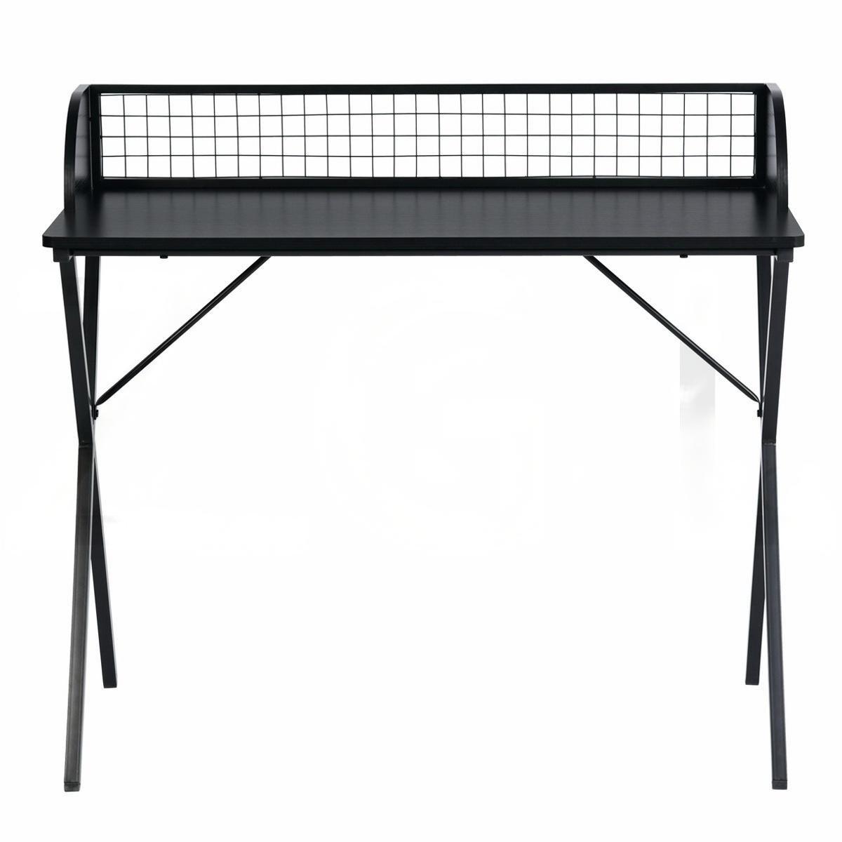 FurnitureR AVA Black and Wooden 120cm Desk