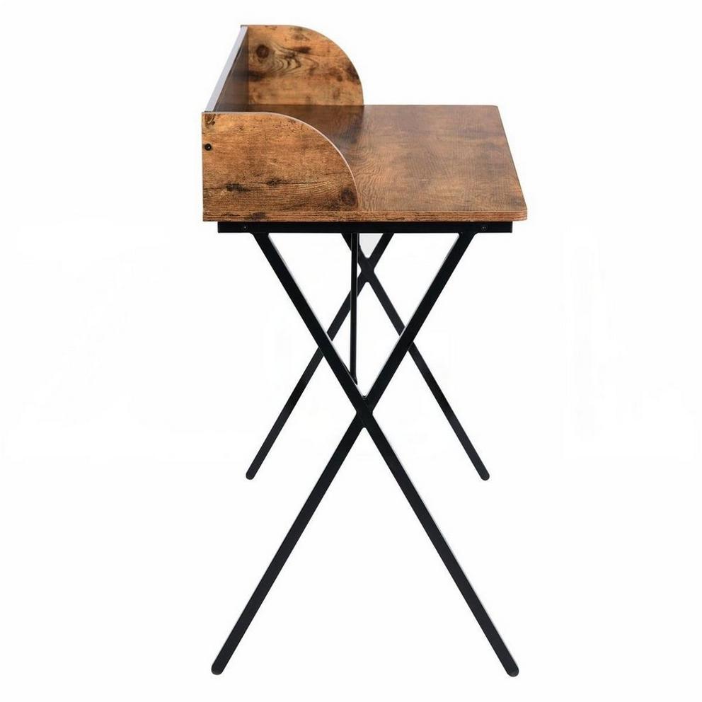 FurnitureR AVA Black and Wooden 120cm Desk
