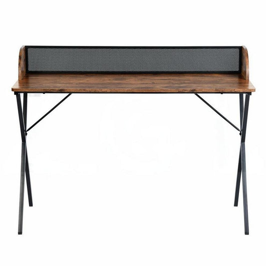 FurnitureR AVA Black and Wooden 100cm Desk