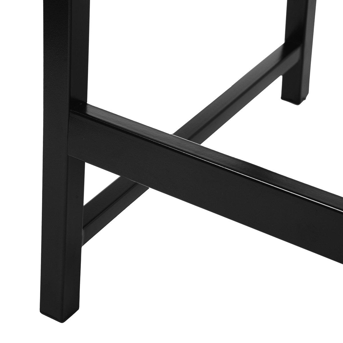 FurnitureR DROGBA Black and Wooden L-shaped Desk with 2 shelves