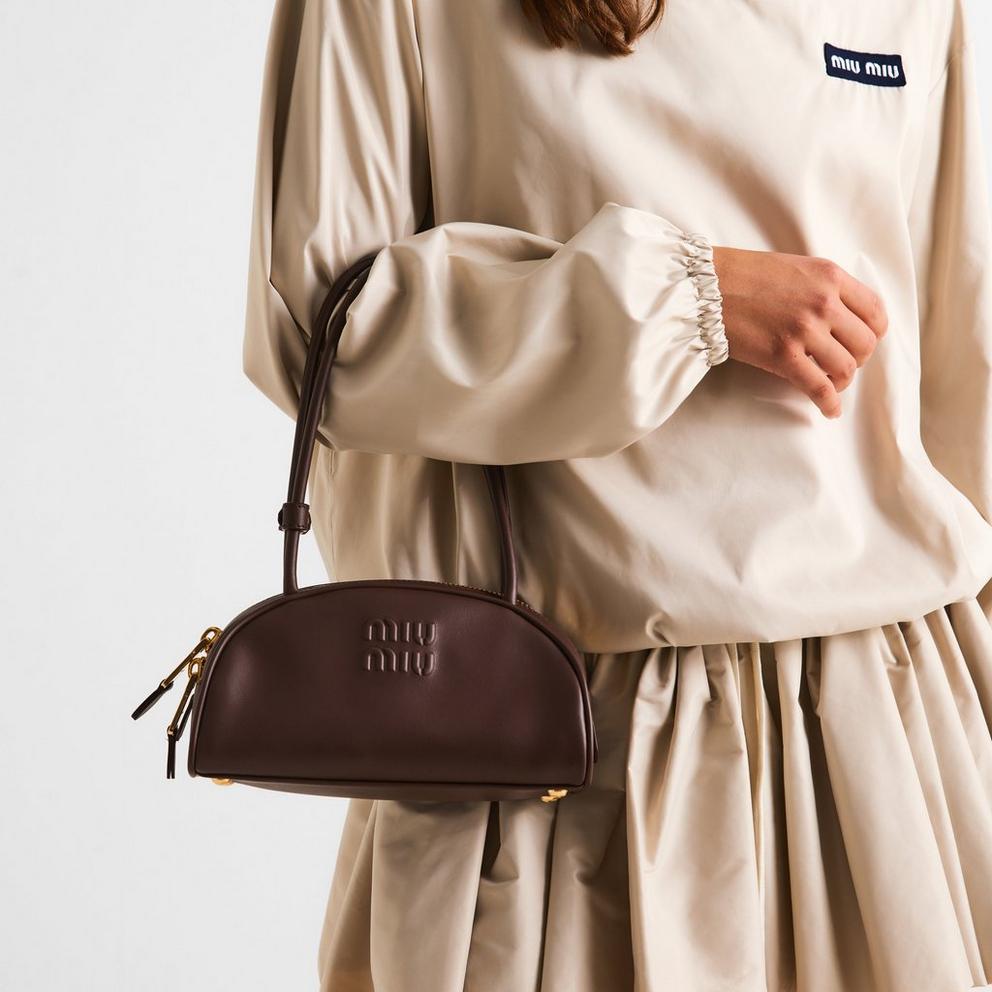 Miu Miu Women's Beau Leather Bowling Bag