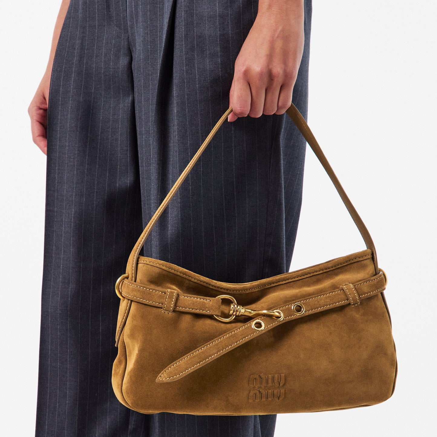 Miu Miu Women's Aventure Suede Shoulder Bag