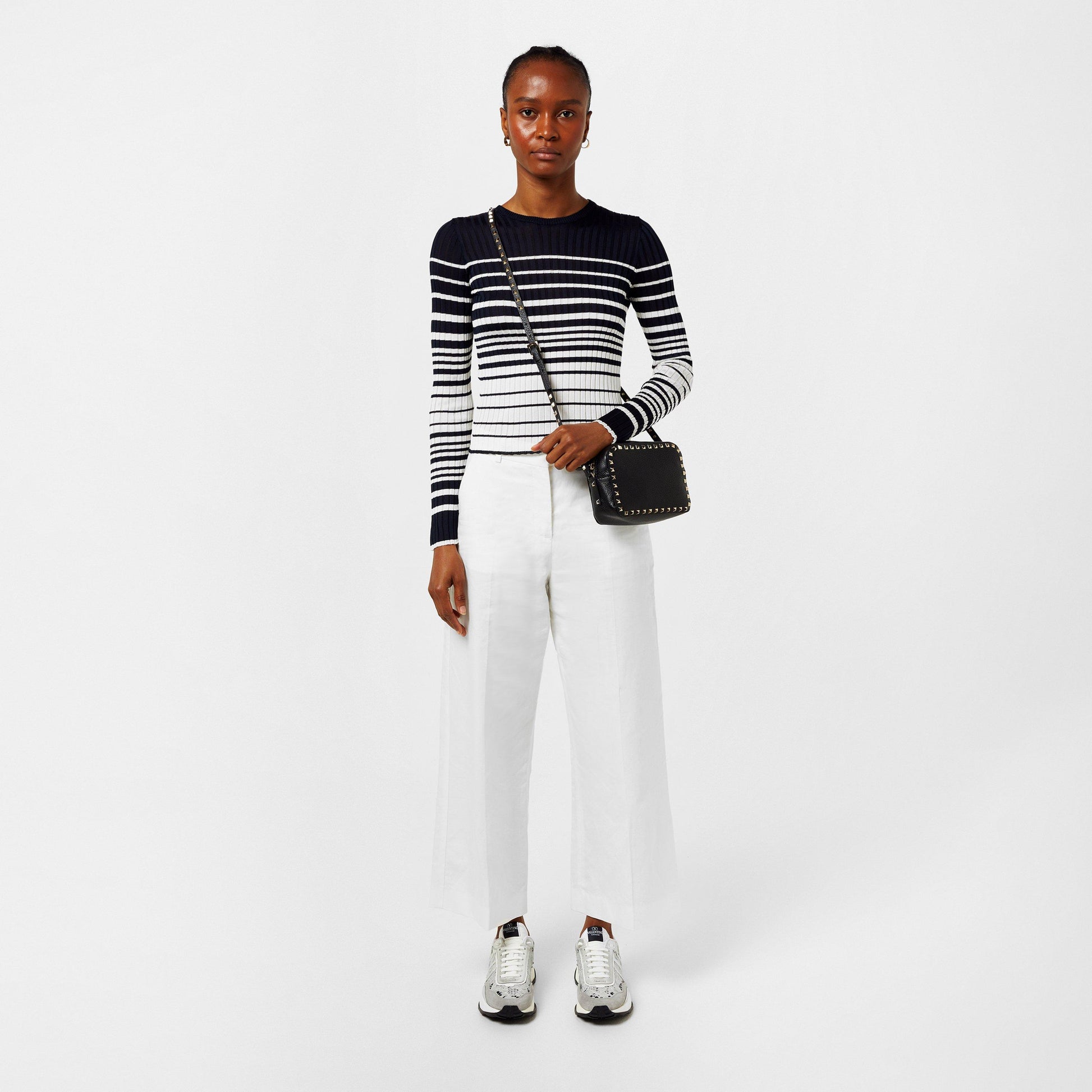 Valentino Garavani Rockstud Grained Leather Crossbody Bag